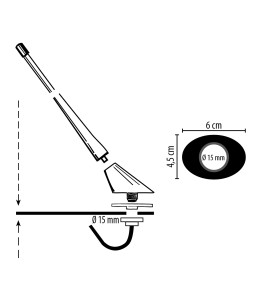 Phonocar 08061 Antenna AM/FM da tetto posteriore