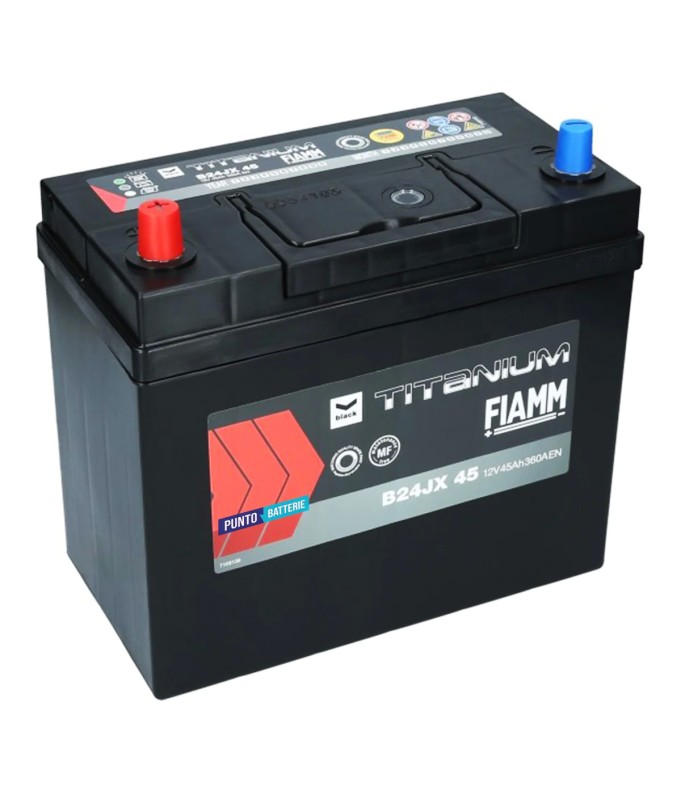 Fiamm E2X45 Batteria 45AH 300A misura 219x135 h 225 mm  E2X45 polo sinistro