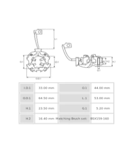 AS SBH0147S Portaspazzola motorino aviamento compatibile