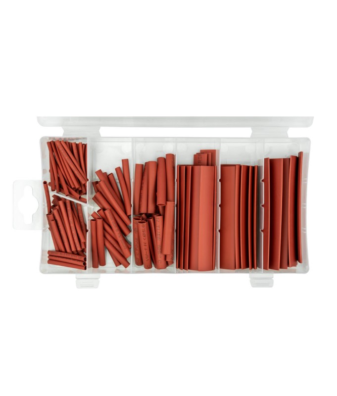 JBM 53376 Set tubi termorestringenti rossi varie misure