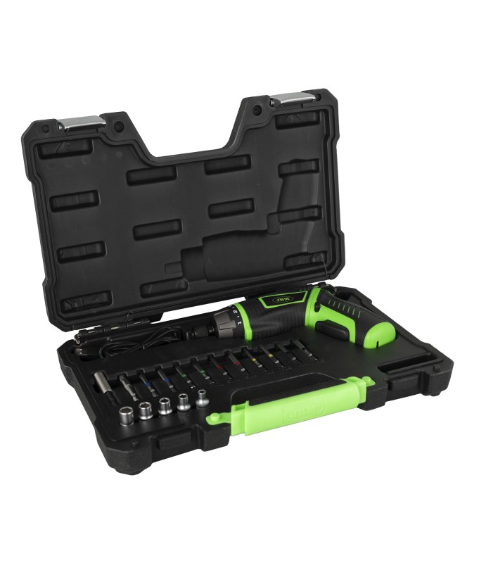 JBM 54683 CACCIAVITE A BATTERIA E SET DI PUNTE avvitatore con angolazione L oppure diritto