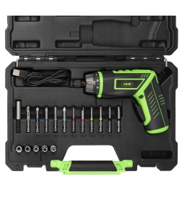 JBM 54683 CACCIAVITE A BATTERIA E SET DI PUNTE avvitatore con angolazione L oppure diritto