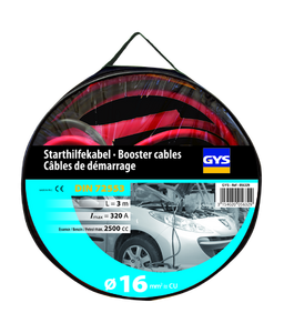 GYS 056329 CAVI AVVIAMENTO 320A (2.5L) - 2X3M - Ø16MM2 - MORSETTI