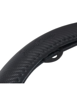 Simoni Racing CVT/22 Coprivolante Inox Simoni Racing – ecopelle nera effetto inox per volanti 37–39 cm