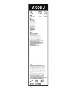 BOSCH 3397110006 Set spazzole per VOLVO XC60 dal 2017 bosch 3 397 110 006 s.a.r.b.w