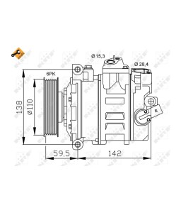 NRF 32146 Compressore clima uguale a 1K0 820 803