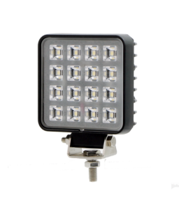 AMA 68049 Faro da lavoro quadrato a LED 10-30V, 13,2W, 2400LM, 16 LED, raggio ampio/largo, con interruttore