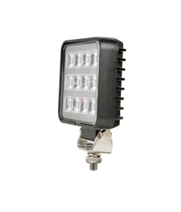 AMA 68048 Faro da lavoro quadrato a LED 10-30V, 10,5W, 1800LM, 12 LED, raggio ampio/largo, con interruttore