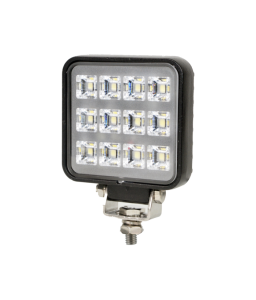 AMA 68048 Faro da lavoro quadrato a LED 10-30V, 10,5W, 1800LM, 12 LED, raggio ampio/largo, con interruttore