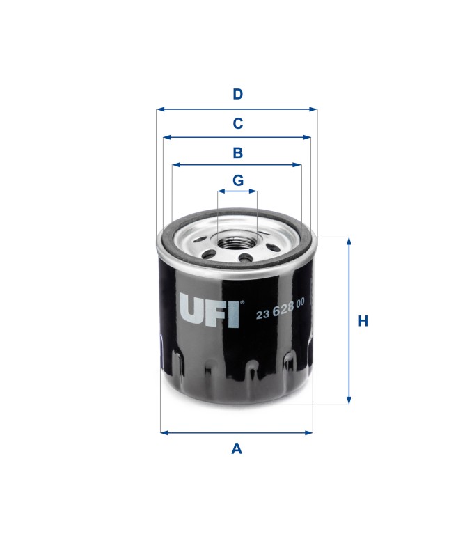 UFI 23.628.00 filtro olio uguale a 23.628.00